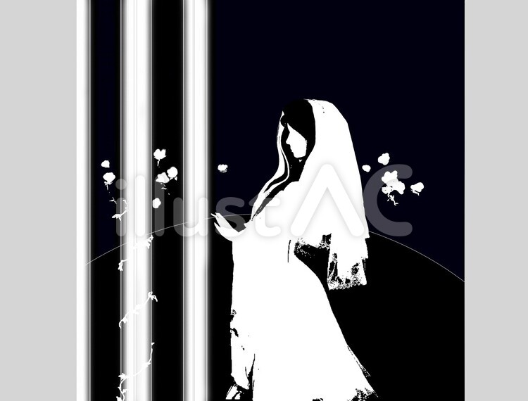 ウエディングドレス 女性,結婚,ドレスのイラスト素材