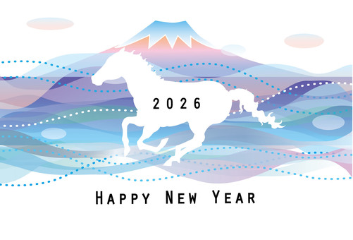 年賀状うま＿おしゃれ0２