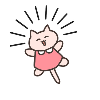Illustration, be pleased, happy, cat, 
