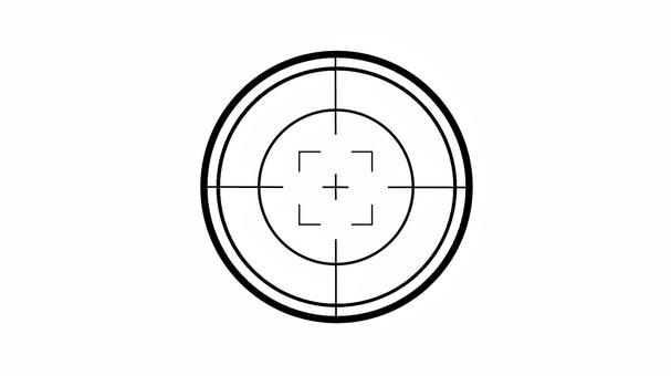 照準マーク③ 照準マーク③ 照準,スコープ,アイコン,シンプル,挿絵,ワンポイント,ライフル,ゲーム,サバゲー,銃のイラスト素材