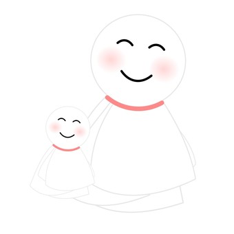 Smile Teru Teru Bozu Parent and Child, JPG, PNG and AI Smile Teru Teru Bozu Parent and Child, teru teru boss, tiny, rainy season, JPG, PNG and AI