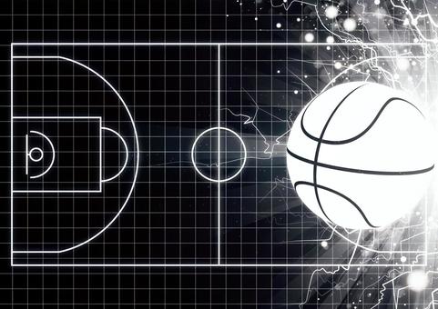 稲妻とバスケットボールのコート 稲妻とバスケットボールのコート スポーツ,バスケットボール,コート,グリッド,稲妻,雷,光,パーティクル,背景のイラスト素材