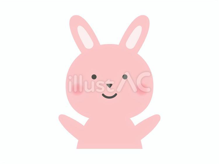 うさぎさんのイラスト うさぎ,動物,野生のイラスト素材