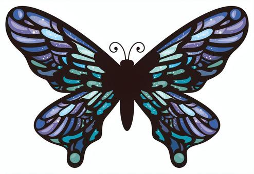 幻想的な羽の蝶々 蝶,幻想的,虫,綺麗,カラフル,昆虫,ファンタジー,羽,触覚のイラスト素材