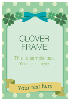 Clover message card 02-03, , JPG, PNG and EPS