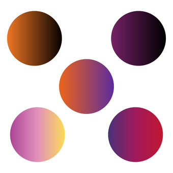 Illustration, ensemble, gradient, swatch, 