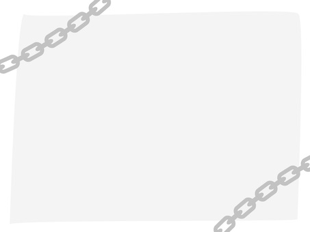 灰色の鎖で留められたメモスペース背景 鎖,フレーム,チェーン,背景,横,拘束,繋がり,安全,制限,メモのイラスト素材