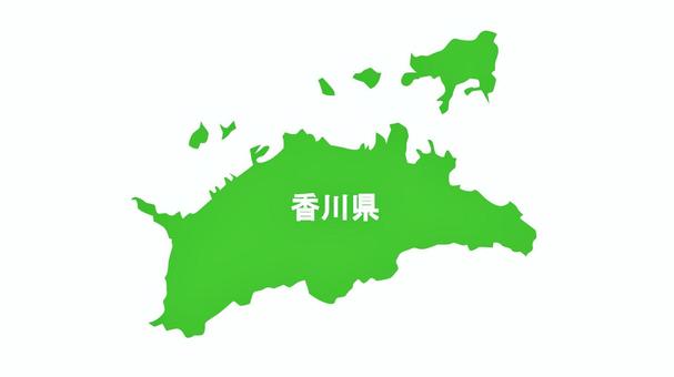 地図　香川県　県名入り 香川,香川県,地図,四国,マップ,挿絵,ワンポイント,四国地方,地方,地域のイラスト素材