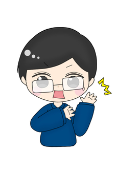 驚く男性のイラスト 男性,学生,驚く,ビックリ,驚愕のイラスト素材