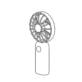 Illustration, handy fan, fan, mobile phone, 