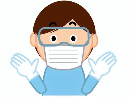 防護服を着た男 帽子無し 防護服を着た男 帽子無し 防護服,男,保護服,特殊服,作業服,守る,防御,防護,安全,ガウンのイラスト素材