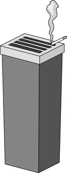 灰皿設置 灰皿,公共,設置,場所,喫煙,タバコ,放置,煙,線画のイラスト素材