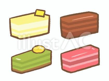 四角いケーキセット