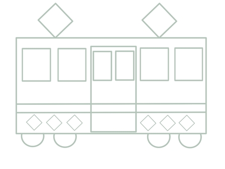 Illustration, electric train, vehicle, coloring book, JPG and PNG