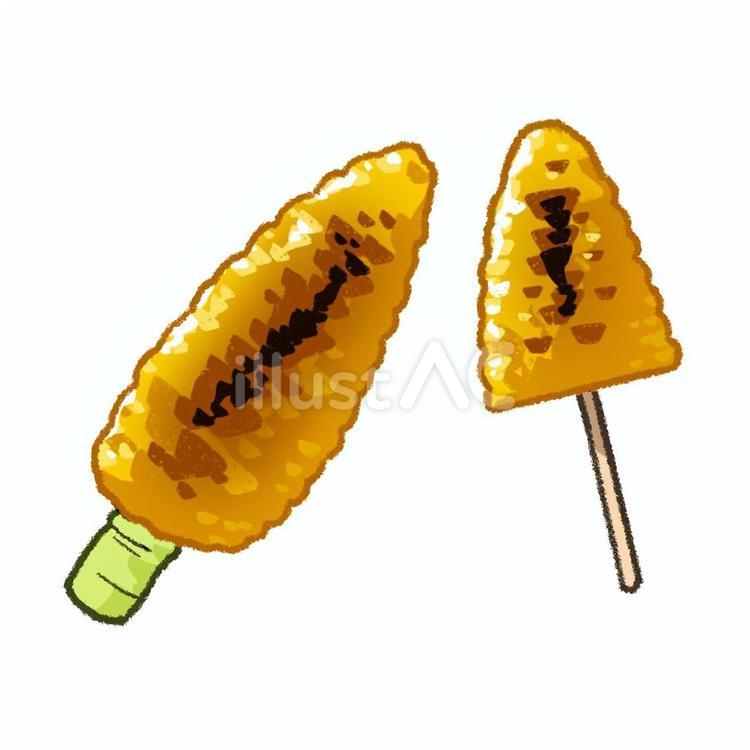 焼きトウモロコシ 焼きトウモロコシ,トウモロコシ,屋台のイラスト素材