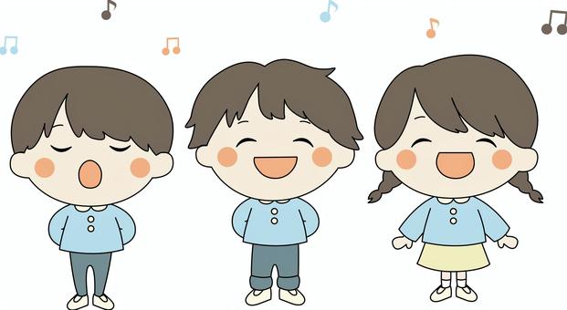 歌う幼児 幼児,幼稚園,保育園,こども園,発表会,音楽発表会,子ども,男の子,女の子,歌のイラスト素材