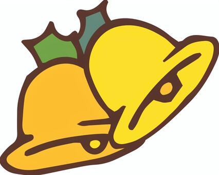 クリスマスベル ベル,鈴,鐘,クリスマス,手描き,かわいい,あしらい,冬,12月,シンプルのイラスト素材