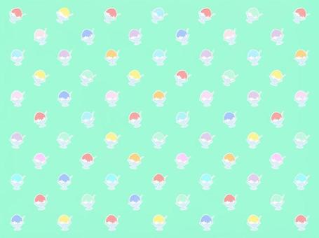 かき氷背景（グリーン） 背景,壁紙,かき氷,夏,summer,カラフル,氷,楽しい,かわいい,レトロのイラスト素材