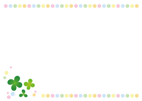 Clover frame message card, four leaves, clover, frame, JPG, PNG and EPS