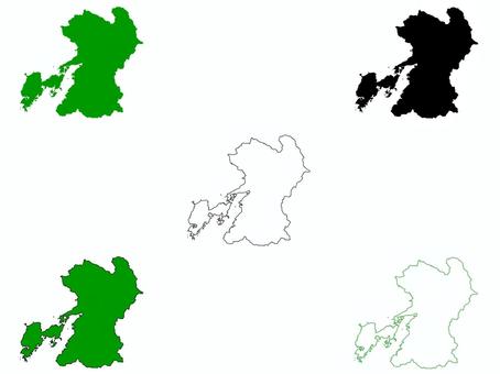 熊本県 熊本,県,セット,九州,地方,都道府県,地図,マップ,日本,観光地のイラスト素材