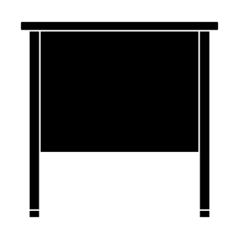 教卓 教卓,教育,机,物,道具,学校,シルエット,黒のイラスト素材