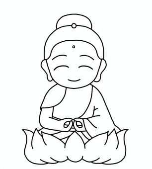 阿弥陀如来 上品上生 ぬりえ 阿弥陀如来 上品上生 ぬりえ 阿弥陀如来,阿弥陀様,仏様,神様,仏,仏教,宗教,仏画,線画,ぬりえのイラスト素材