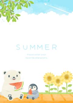 Lazy summer landscape illustration, JPG, PNG and AI Lazy summer landscape illustration, summer, background, watermelon, JPG, PNG and AI