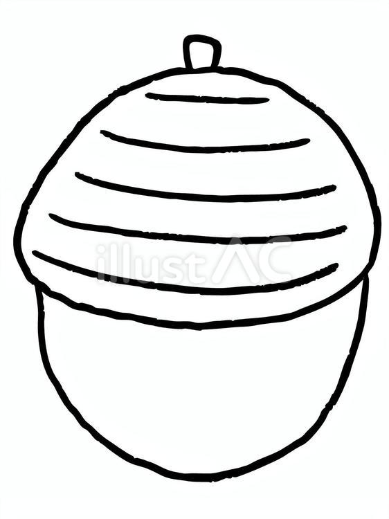 どんぐり（線画） どんぐり,植物,ブナ科のイラスト素材