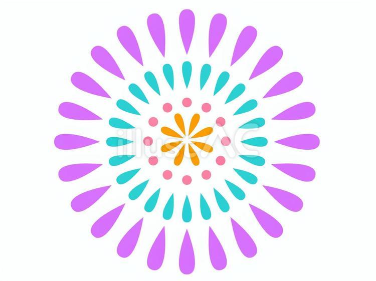 デフォルメした打ち上げ花火（紫） 夏,花火,打ち上げ花火のイラスト素材