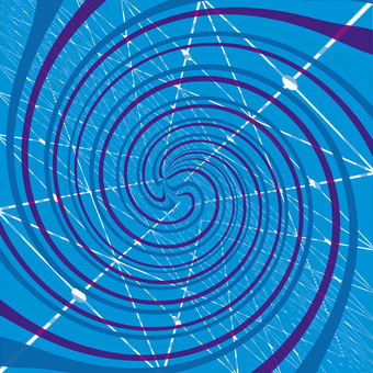 渦異次元　 渦,巻く,異次元,不思議,空間,幾何学,背景,遠近,青のイラスト素材