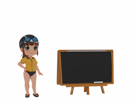 販促黒板スポーツスイミングクラブ女性店員 サインボード,店頭掲示物,販促,スポーツジム,インストラクター,スイミングクラブ,女性,掲示板,看板,挿絵のイラスト素材