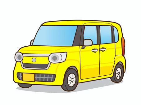 軽自動車_02（黄色） 自動車,ファミリーカー,ドライブ,マイカー,カーシェアのイラスト素材