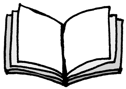 開いたノート ノート,本,メモ帳,日誌,アルバム,講義,めくる,白紙,見開き,開くのイラスト素材