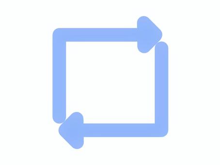 シンプル更新アイコン３（ブルー） 更新,最新,uiアイコン,シンプル,ブルーのイラスト素材