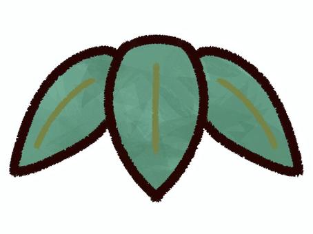 竹1・黒縁 和風イラスト 竹,緑,黒縁,和風,縁起物,葉,植物のイラスト素材