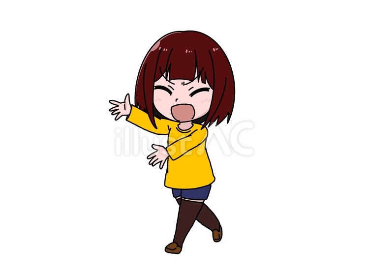 笑顔の女の子 女性,笑顔,人物のイラスト素材