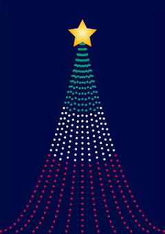 Illustration, christmas, light, tree, 