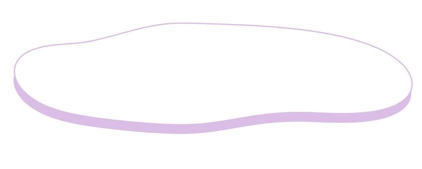 抽象的で立体的なパープルのフレーム フレーム,抽象的,形,紫,楕円,歪んだ,手書き,立体,おしゃれ,かわいいのイラスト素材