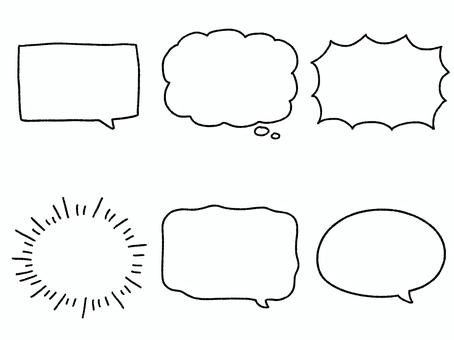 插图, 手写, 气球, 透过, 