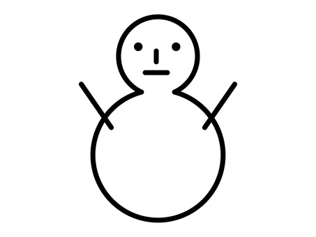 冬、クリスマス、雪だるまのアイコン 雪だるま,冬,クリスマス,季節,イベント,ミニマル,モノクロ,黒,アイコン,キャラクターのイラスト素材