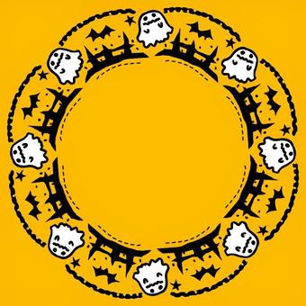 おばけのハロウィンリース風のあしらい04