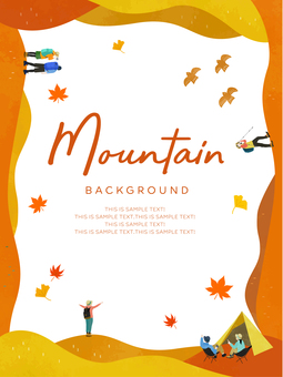 秋の山背景1_縦 秋の山背景1_縦 山,秋,紅葉のイラスト素材