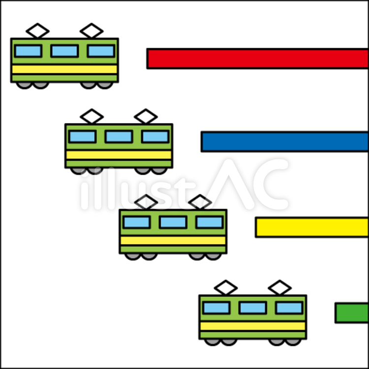 時差出勤 時差出勤,電車,混雑緩和のイラスト素材