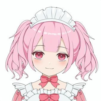 女の子アイコン・ツインテメイドピンク 女の子アイコン・ツインテメイドピンク メイド服,コスプレ,メイド,ツインテール,女子,女の子,メイドさん,美少女,萌え,メイドカフェのイラスト素材