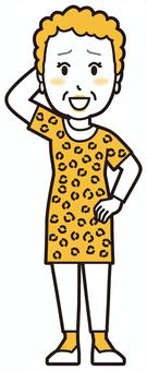  大阪のおばちゃん(黄)-159-全身