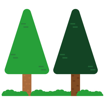 絵本風の木としげみのイラスト 絵本風の木としげみのイラスト 樹木,絵本風,かわいい,植物,手書き風のイラスト素材