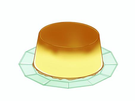 プリン 単品 プリン,食べ物,スイーツ,単品,手描きのイラスト素材
