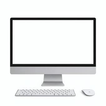 背景透過済みPC画像 pc,背景透過,mac,モックアップ,デジタル機器,キーボード,マウスのイラスト素材