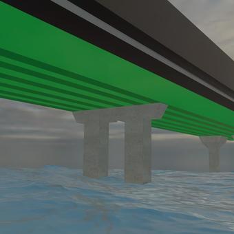 Illustration, 3dcg, bridge, construction, 
