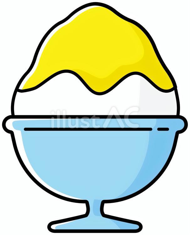 かき氷器　レモン かき氷,氷,冷たいのイラスト素材